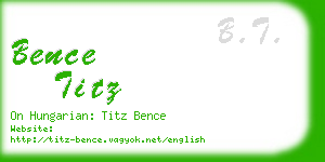 bence titz business card